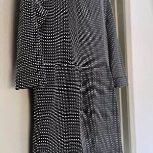 LOFT Textured Button-Back Swing Dress